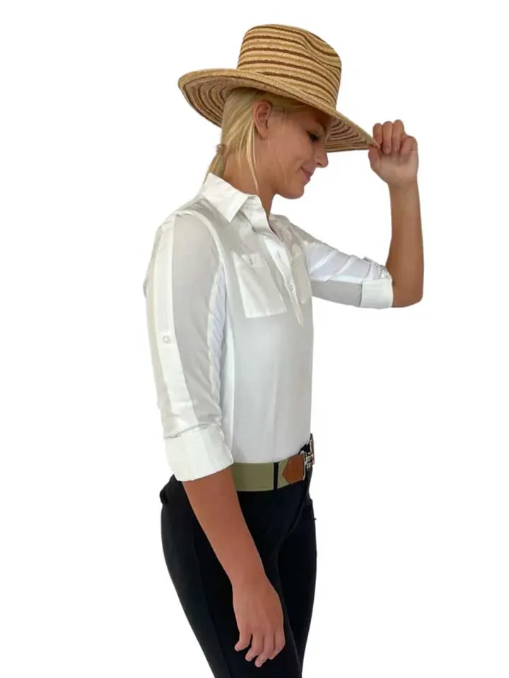 The UPF 50  Classic Safari Sun Shirt in Bright White