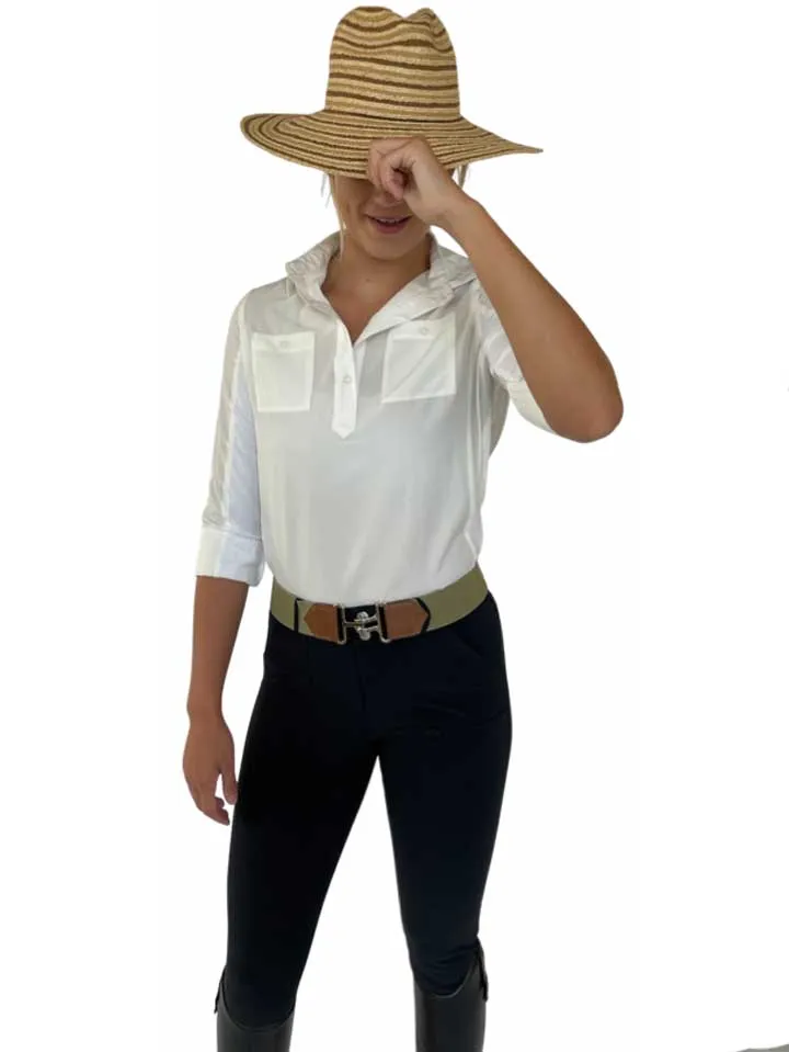 The UPF 50  Classic Safari Sun Shirt in Bright White