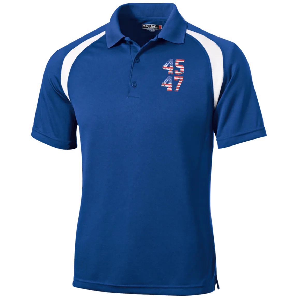 Trump 45-47 American Flag Moisture Wicking Golf Shirt