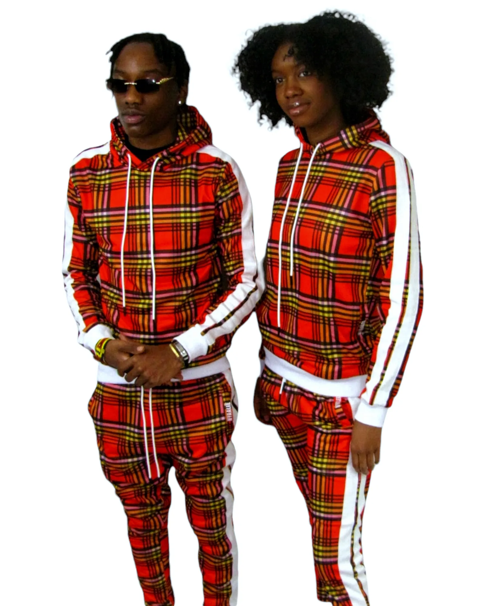 Unisex Slim-Fit Red Stripe Tracksuit Set – Bold & Stylish Two-Piece Outfit for a Dynamic Look