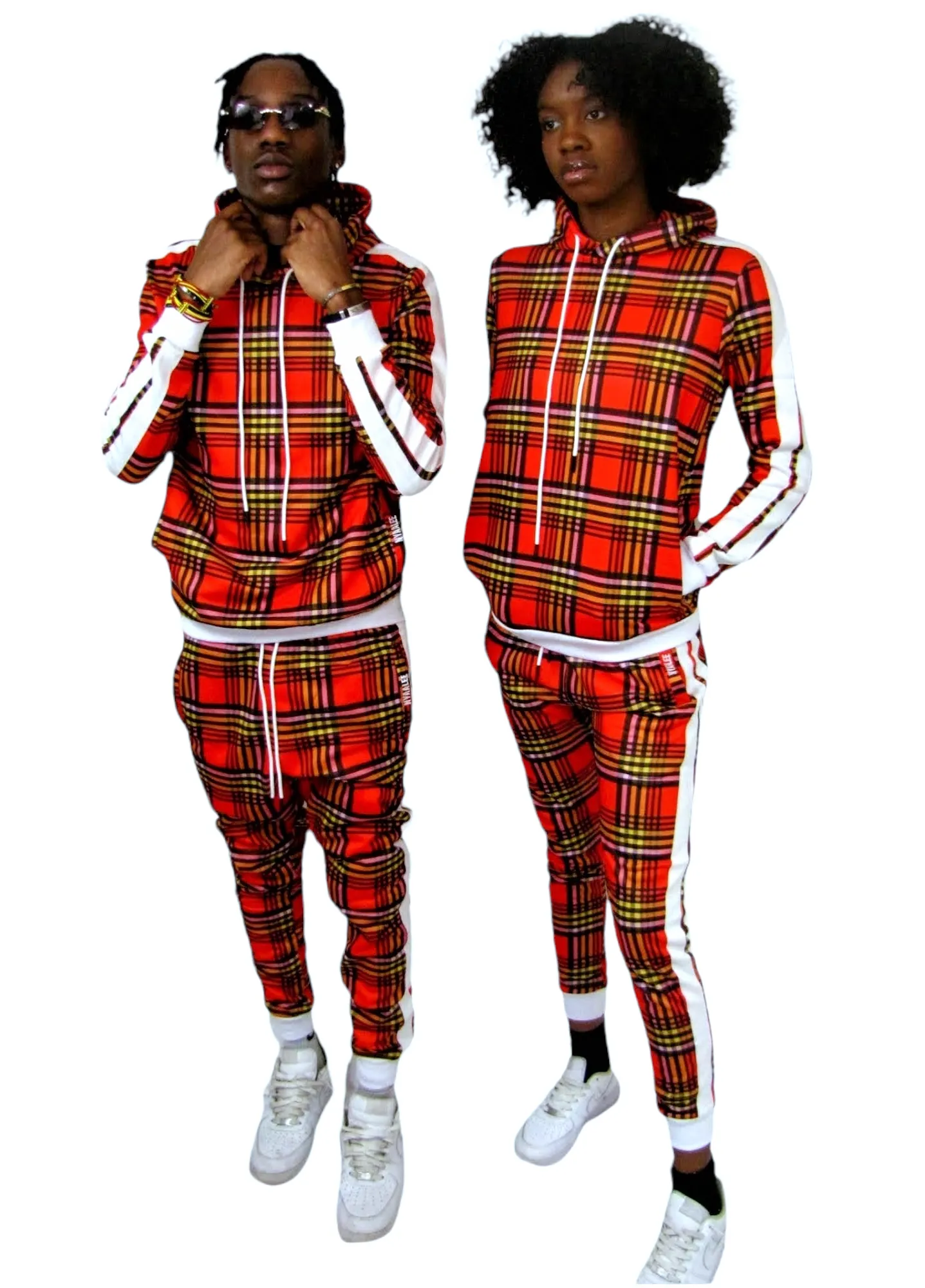 Unisex Slim-Fit Red Stripe Tracksuit Set – Bold & Stylish Two-Piece Outfit for a Dynamic Look