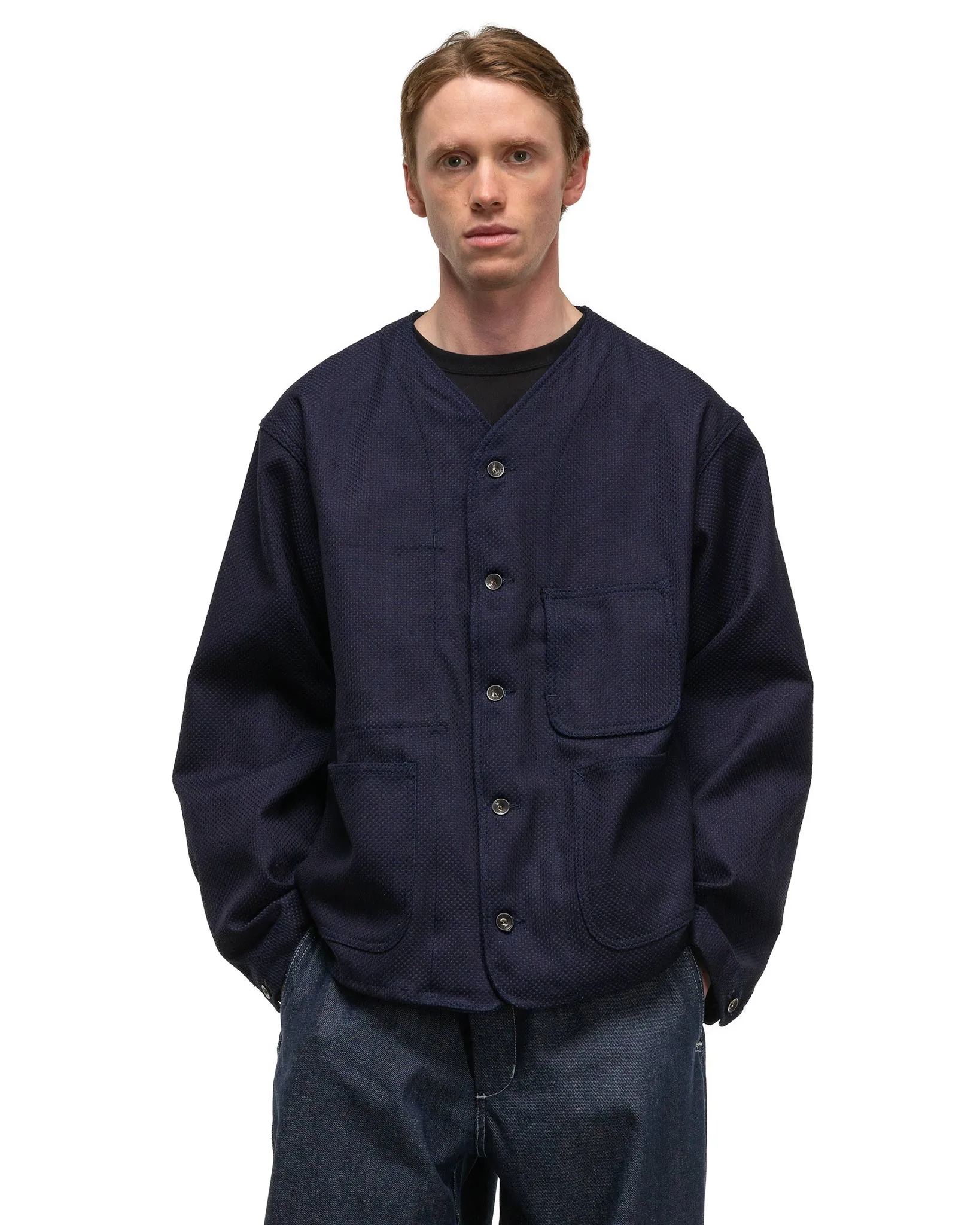 WORKADAY Engineer Short Jacket Dark Navy Cotton Heavy Base